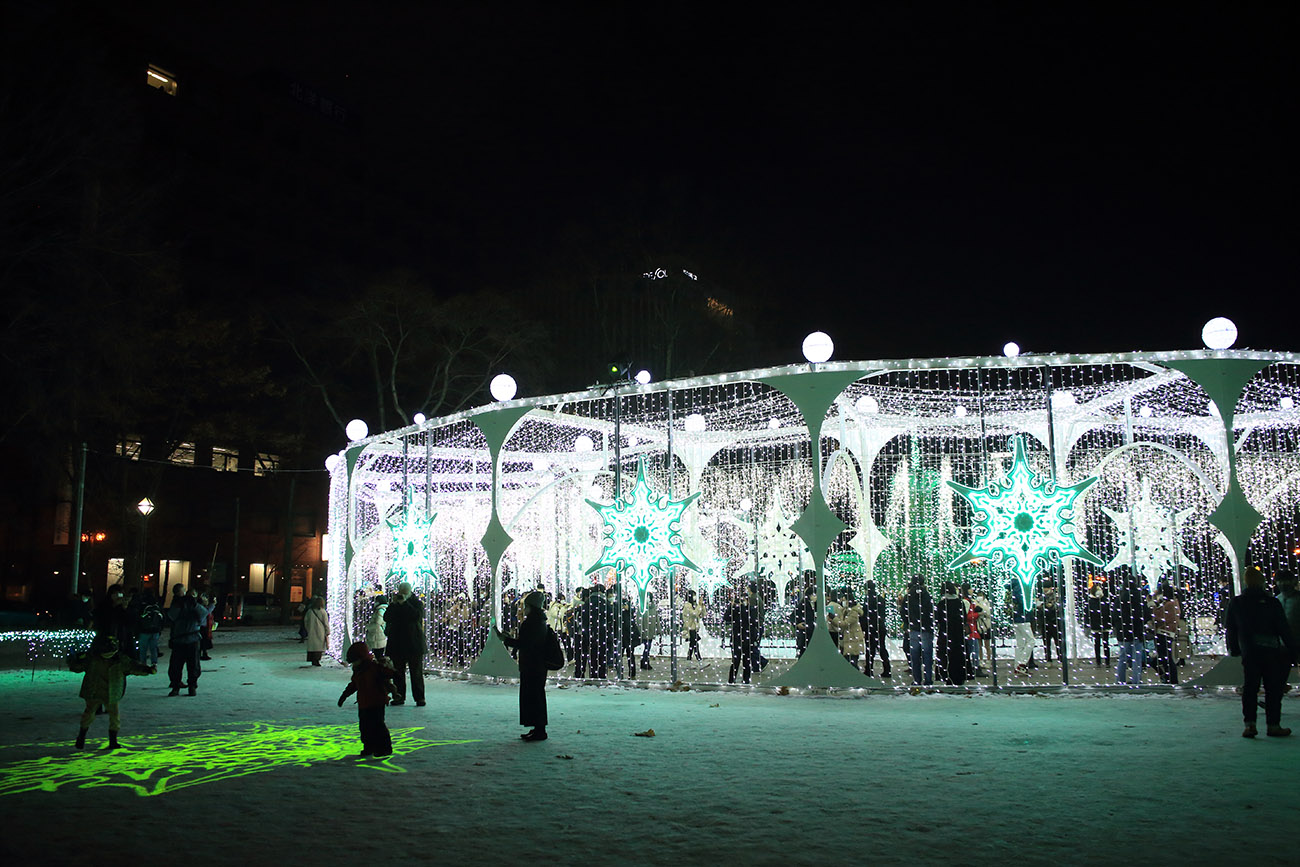 大通公園のイルミネーション画像スノー・ファンタジア