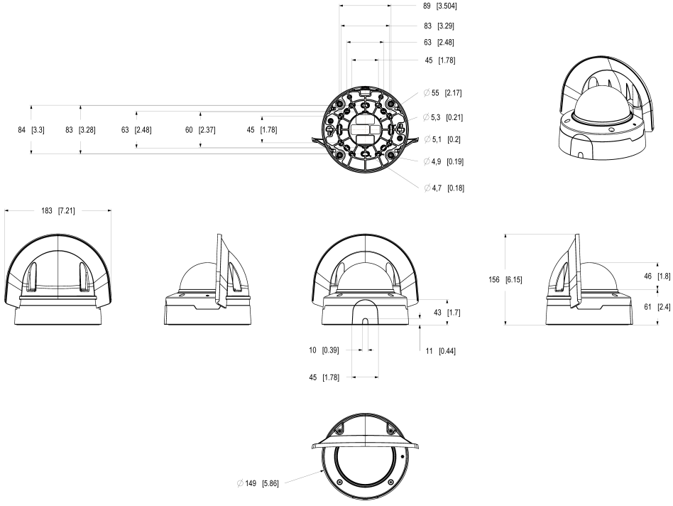 AXIS P3287-LVE Dome Camera