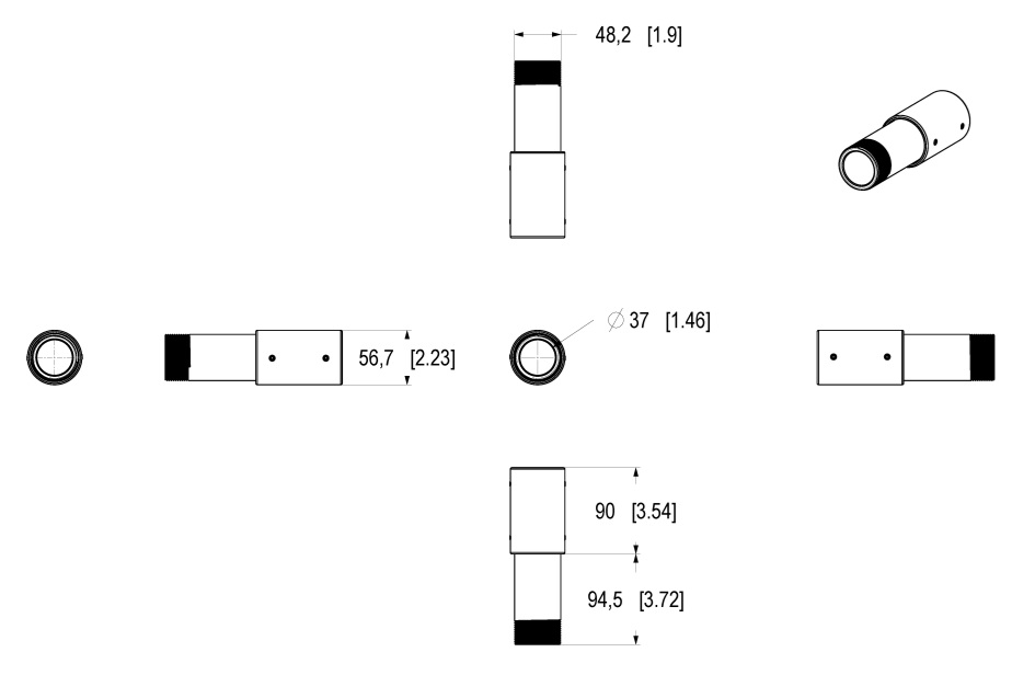 AXIS TP3908-E Extension Pipe