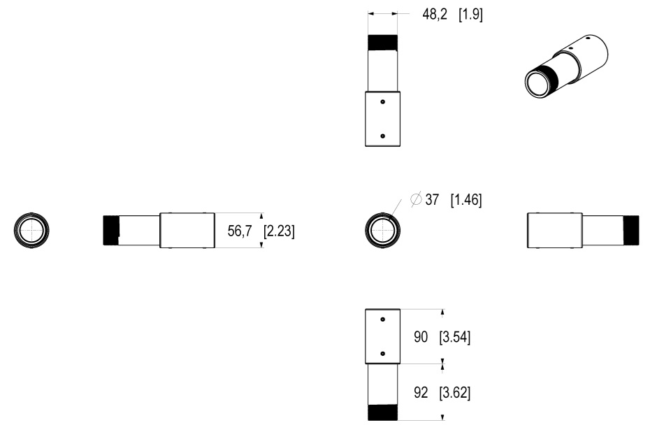 AXIS TP3908-E Extension Pipe