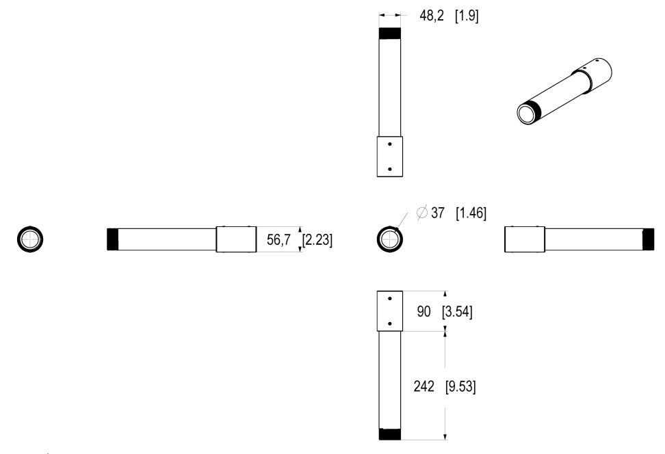 AXIS TP3908-E Extension Pipe