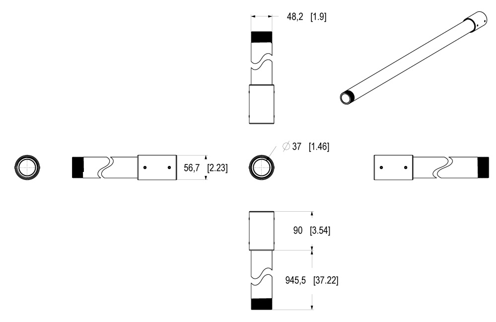 AXIS TP3908-E Extension Pipe 100cm