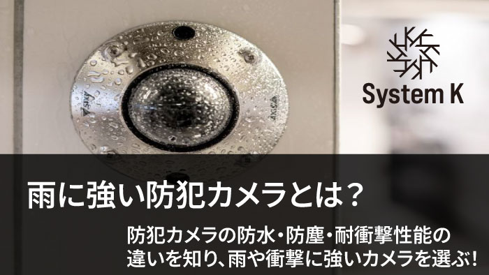 雨の中の防犯カメラの画像